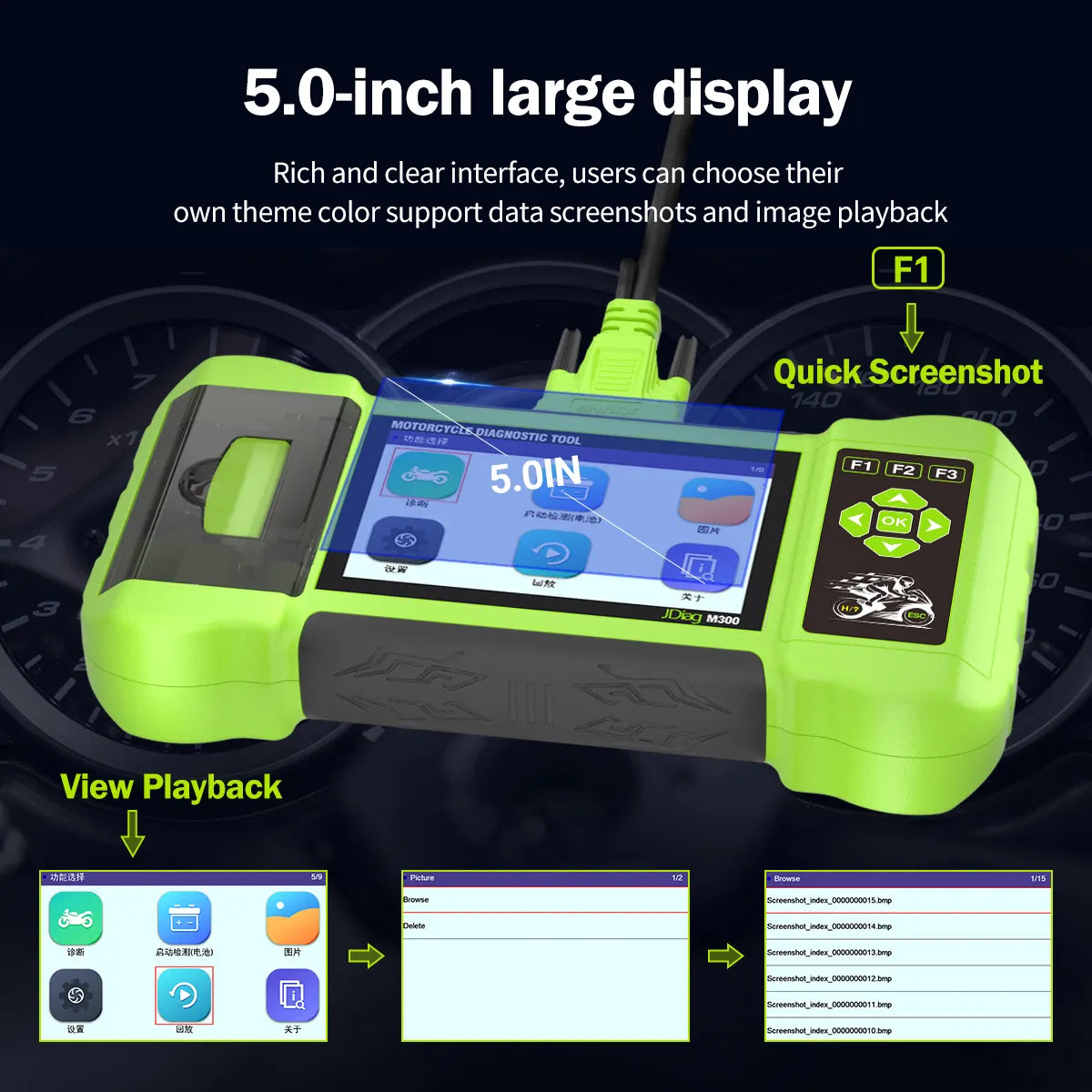 JDiag M300 Motorcycle Scanner For BMW Ducati Harley Honda Yamaha