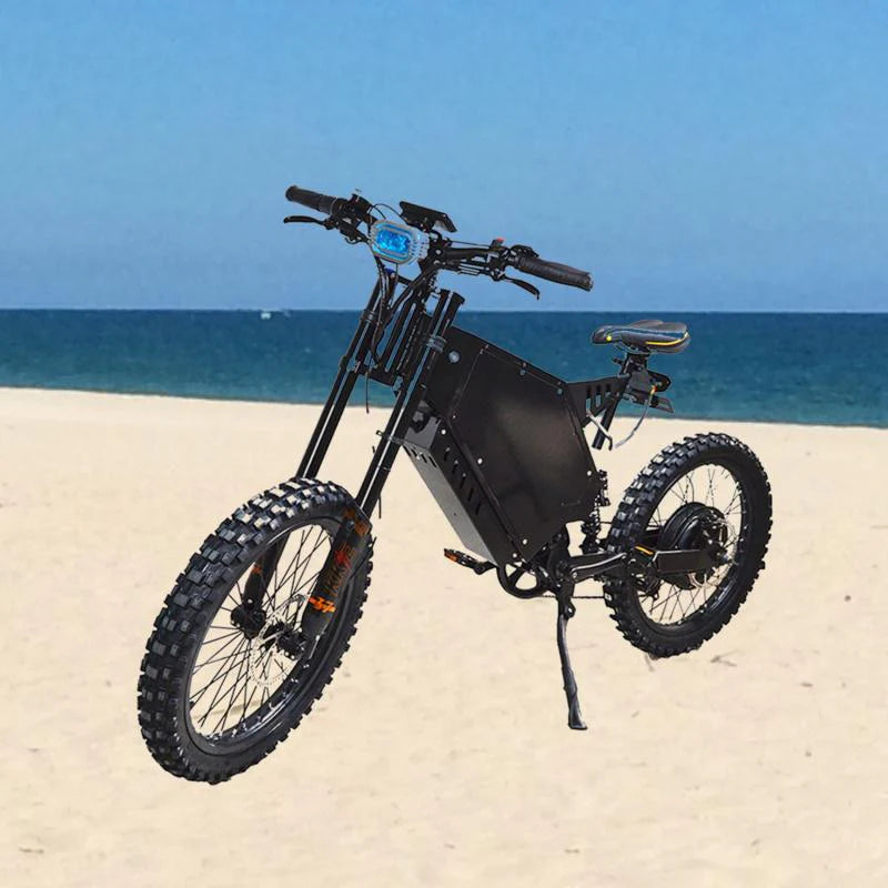 48V 3000W Stealth Electric Bike - 35MPH Top Speed with 31.2Ah Lithium Battery, 19 or 21 Inch Heavy-Duty Motorcycle Wheels