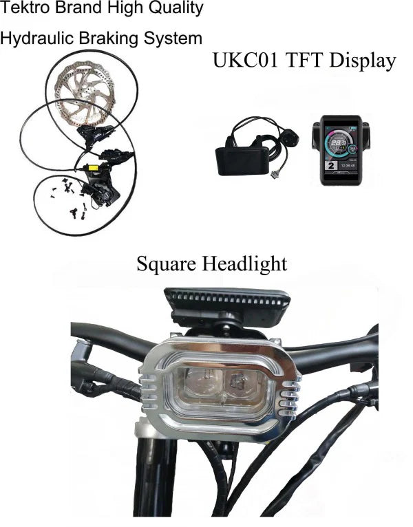 19" Or 21" Motorcycle Wheel 72V 8000W Stealth Bomber Electric Bike EBike Beach Cruiser 70MPH