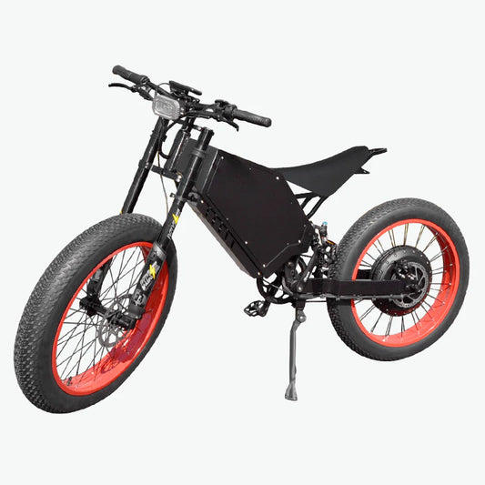 72V 12000W Stealth Bomber Electric Mountain Bike With 26" x 4.0 Fat Tires - High-Speed Beach Cruiser E-Bike, 75MPH Top Speed